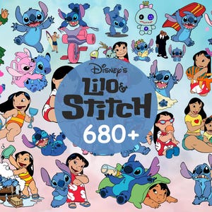 Stitch Bundle SVG, PNG, Lilo und Stitch SVG, Lilo SVG, Cartoon SVG Stitch, Silhouette svg, Cricut svg, Laser svg, Sofort Download, Glowforg