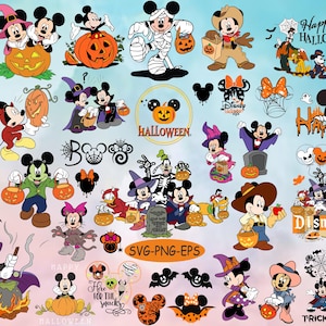 Halloween Mouse And Friends Svg Bundle, Trick Or Treat Svg, Spooky Vibes Svg, Halloween Family Trip Svg Halloween Mickeyy Png, Halloween Svg