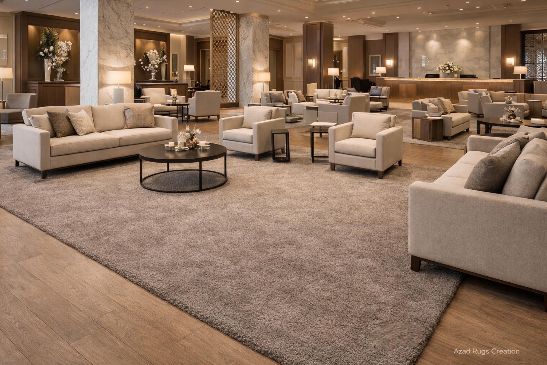 Hand Tufted Wool Area Rug, Beige Textured Carpet, Modern Minimalist Decor