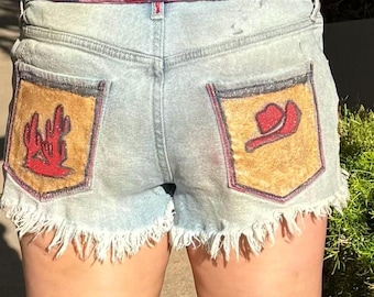 Country western Jean shorts