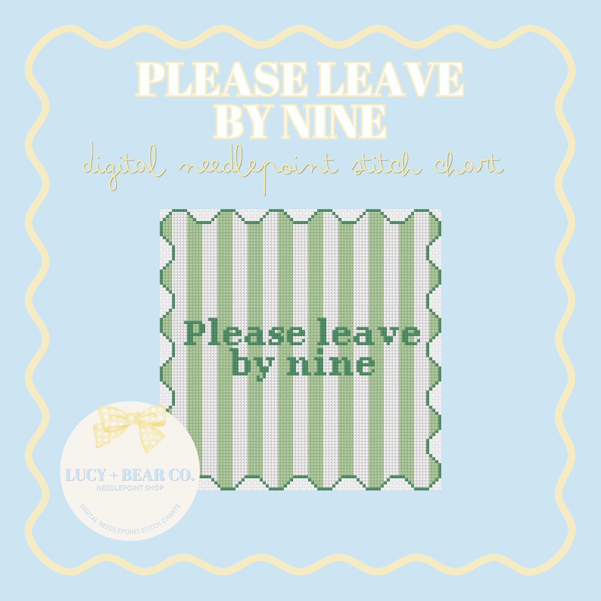 Please Leave by Nine Needlepoint - Etsy