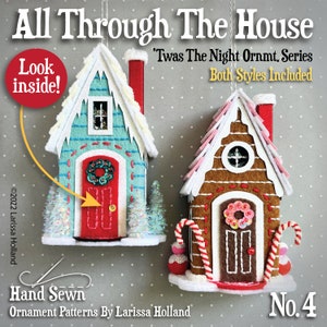 All Through The House PDF pattern, a hand sewn wool felt ornament image 1