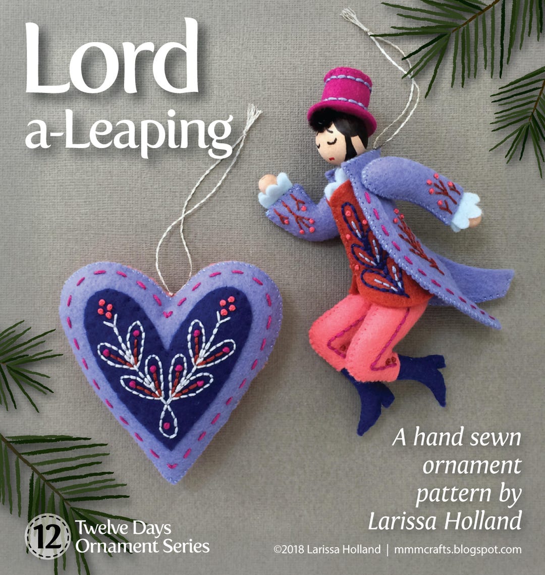 Lord A-leaping PDF Pattern for a Hand Sewn Wool Felt Ornament - Etsy