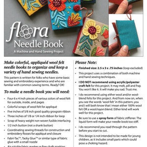 Flora Needle Book PDF pattern image 2