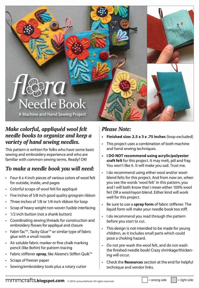 Flora Needle Book PDF pattern image 2