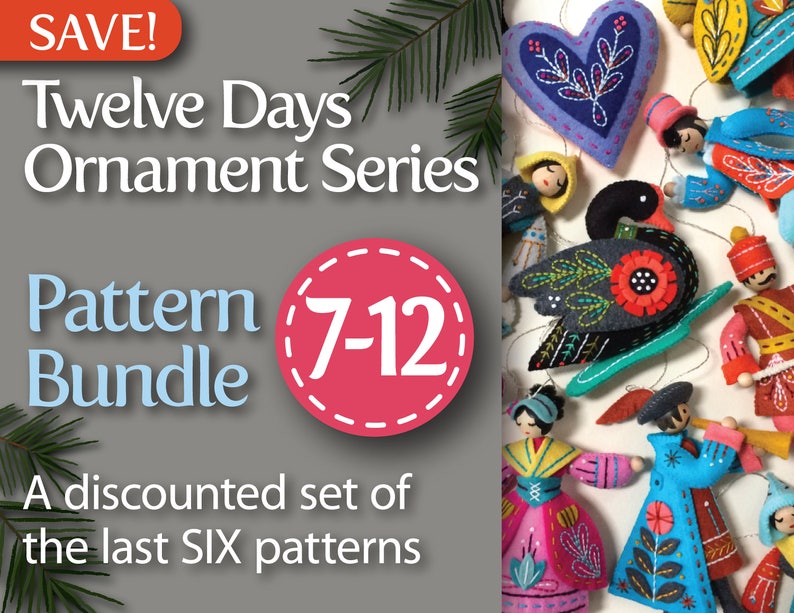 Twelve Days Series 7-12 PDF Pattern Bundle: Swan a-Swimming image 0
