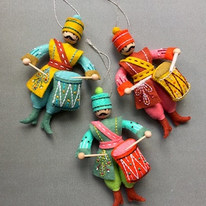 Drummer Drumming PDF pattern for a hand sewn wool felt ornament image 3