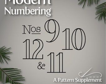 Suplemento PDF de numeración moderna para los patrones de adornos de doce días 9-12