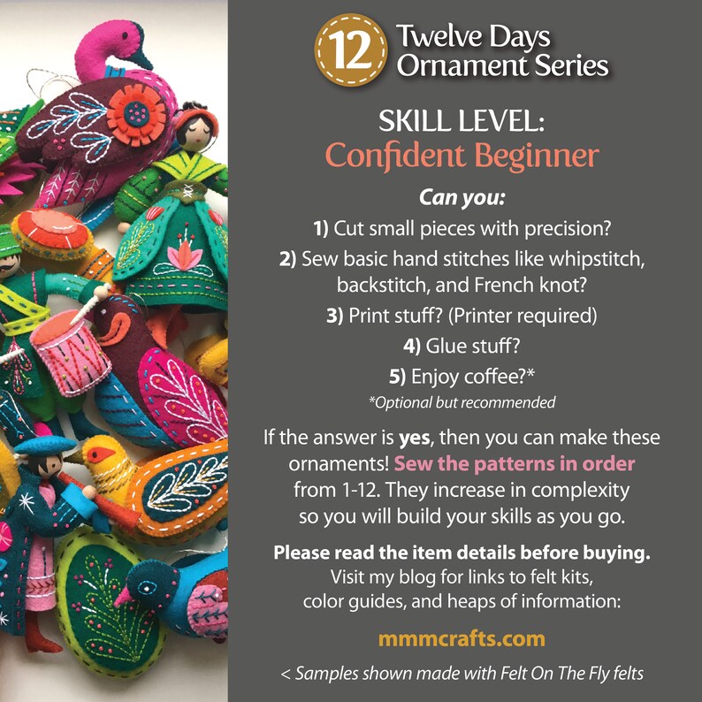 Twelve Days Series COMPLETE 1-12 PDF Pattern Bundle: A discounted set of all twelve patterns plus bonus material image 7