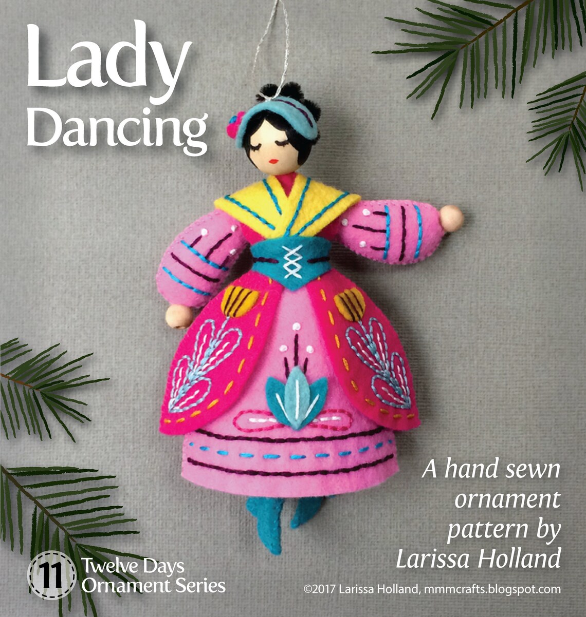 Lady Dancing PDF Pattern for a Hand Sewn Wool Felt Ornament | Etsy