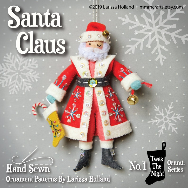 Twas The Night 1-3 PDF Pattern Bundle: Santa Claus, Mrs. Claus, and Little Elves image 2