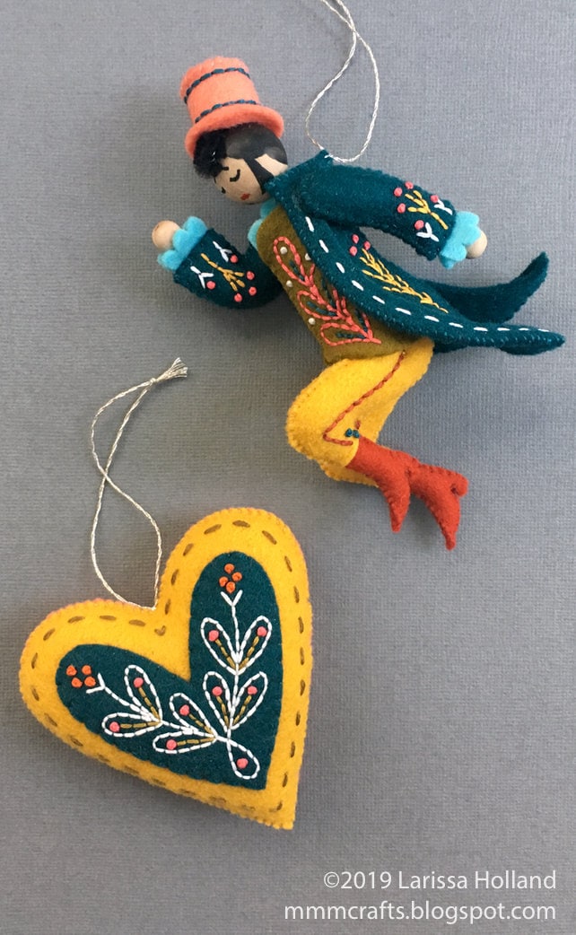 オブジェ♡Bundle of Love 人形 ウィリアム・レン作 Lord A-leaping PDF Pattern for a Hand Sewn Wool Felt Christmas