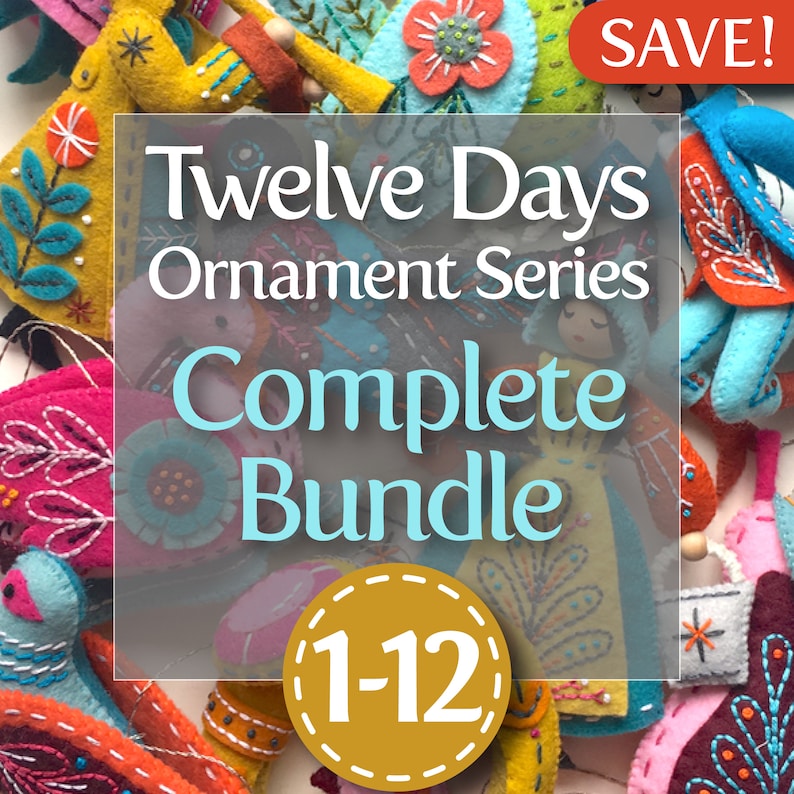 Twelve Days Series COMPLETE 1-12 PDF Pattern Bundle: A discounted set of all twelve patterns plus bonus material image 1