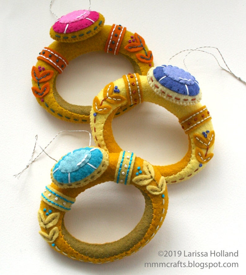 Twelve Days Series 4-6 PDF Pattern Bundle: Colly Bird, Gold Ring, and Goose a-Laying image 6