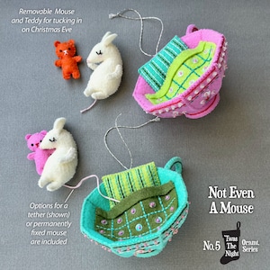 Not Even A Mouse PDF pattern, a hand sewn wool felt ornament image 6