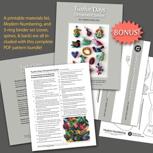 Lot de 1-12 motifs PDF complets de la série Twelve Days : un lot à prix réduit des douze motifs plus du matériel en prime image 3