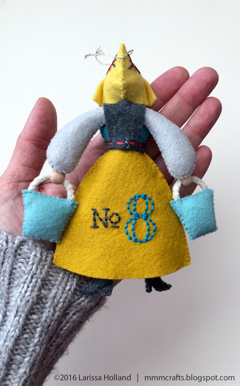 Twelve Days Series COMPLETE 1-12 PDF Pattern Bundle: A discounted set of hand sewn wool felt Christmas ornament patterns plus bonus content! image 9