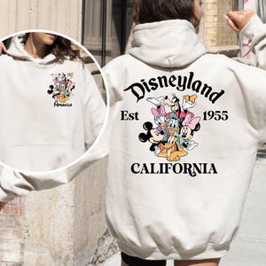Personalized Disneyland California Hoodie,Custom Disneyland Est. 1955 Hoodie,Disney Family Hoodie,Mickey and Friends Disney Trip 2025 Hoodie