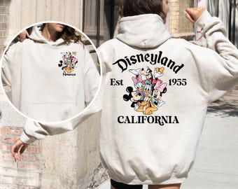Personalized Disneyland California Hoodie,Custom Disneyland Est. 1955 Hoodie,Disney Family Hoodie,Mickey and Friends Disney Trip 2025 Hoodie