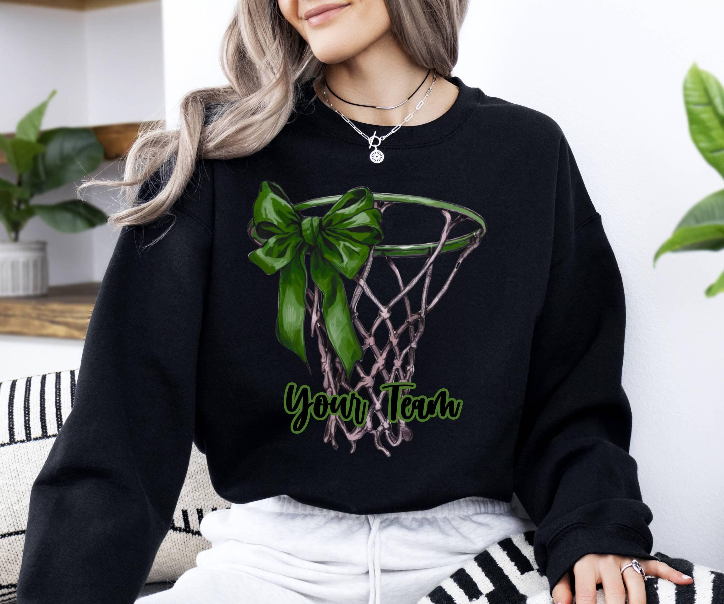 Personalized Basketball Sweatshirt, Basketball Mom Sweatshirt, Basketball Bow Sweatshirt, Sport Mom Gift, Basketball Lover Gift Game Day