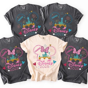 Comfort Colors® Disney 2025 Custom Shirts, Disney Family Shirts Disneyland 2025 Family Shirt Disney Vacation 2025 Trip Shirt Disney Trip Tee