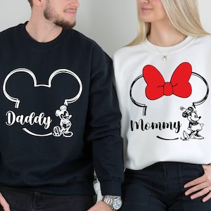 Custom Name Disney Family Matching Trip Sweatshirt, Mickey Minnie Sweater,Disney Mickey and Minnie Birthday Family Sweat,Disneyland Birthday bild 1