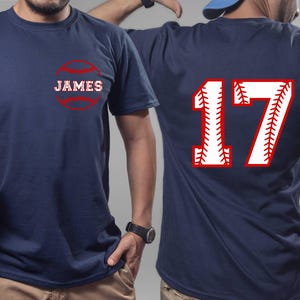 Personalized Name Number Shirt, Custom Baseball Mom Shirt, Sport Mom Shirt, Gift for Mom,Baseball Name Shirt, Baseball Lover Shirt, Game Day