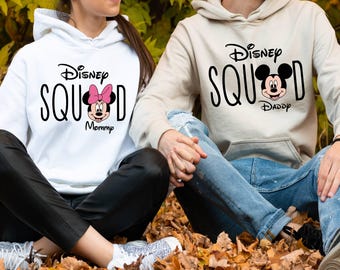 Custom Disney Squad Hoodie, Matching Disney Trip Hoodie, 2025 Disney Family Hoodie, Mickey & Friends Hoodie, Disney Family Hoodie, Xmas Gift