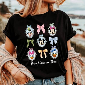 Coquette Bow Mickey and Friends Disney Trip Shirt, Disneyland Magic Kingdom Shirt, Disney Coquette Boy Girl Birthday Shirt, Toddler Kids Tee