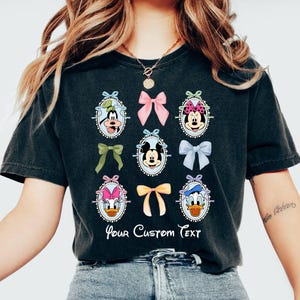 Comfort Colors® Coquette bow Mickey and Friends Disney Trip Shirt, Disneyland Magic Kingdom Shirt,Disney Boy Girl Toddler Kid Birthday Shirt