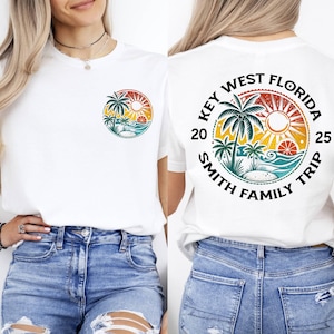Personalized Family Beach Vacation Shirt, Custom Family Name, Family Matching Shirts, Customized Family Trip T Shirt, Family Beach Trip Tee