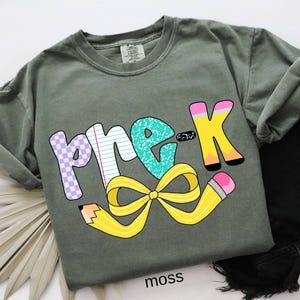 Comfort Colors Pre-k Teacher Shirt, Kindergarten Teacher Shirt, Preschool Teacher Shirt, Pre-K Shirt, Back to School Shirt, New Teacher Gift
