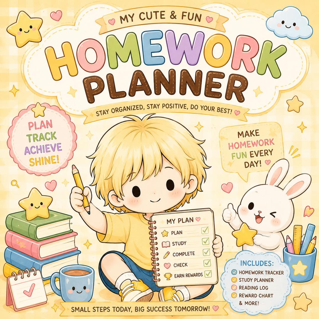 Kawaii Routine Morning Routine Chart for Kids Printable | Kawaii Daily Checklist ...