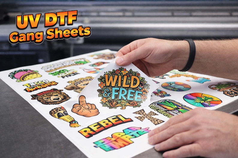 Custom UV DTF Gang Sheet | Upload Your Design | Waterproof Uv Dtf ...