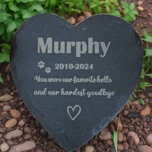 Custom Pet Memorial Garden Stone,Personalized Engraved Pet Memorial Stone, Dog Cat Memorial Gift, Pet Remembrance Gift, Pet Grave Marker
