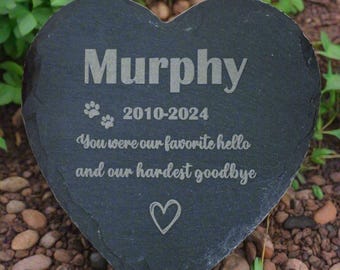 Custom Pet Memorial Garden Stone,Personalized Engraved Pet Memorial Stone, Dog Cat Memorial Gift, Pet Remembrance Gift, Pet Grave Marker
