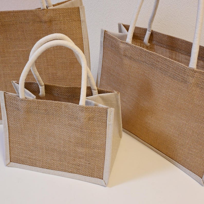 Personalized Bridesmaid Tote Bag, Custom Burlap Bag Bridesmaid Gift with Name, Girls Trip Gift Beach Bag, Bachelorette Party Wedding Favors image 5
