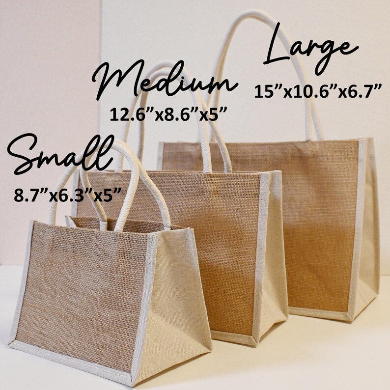 Personalized Bridesmaid Tote Bag, Custom Burlap Bag Bridesmaid Gift with Name, Girls Trip Gift Beach Bag, Bachelorette Party Wedding Favors image 3