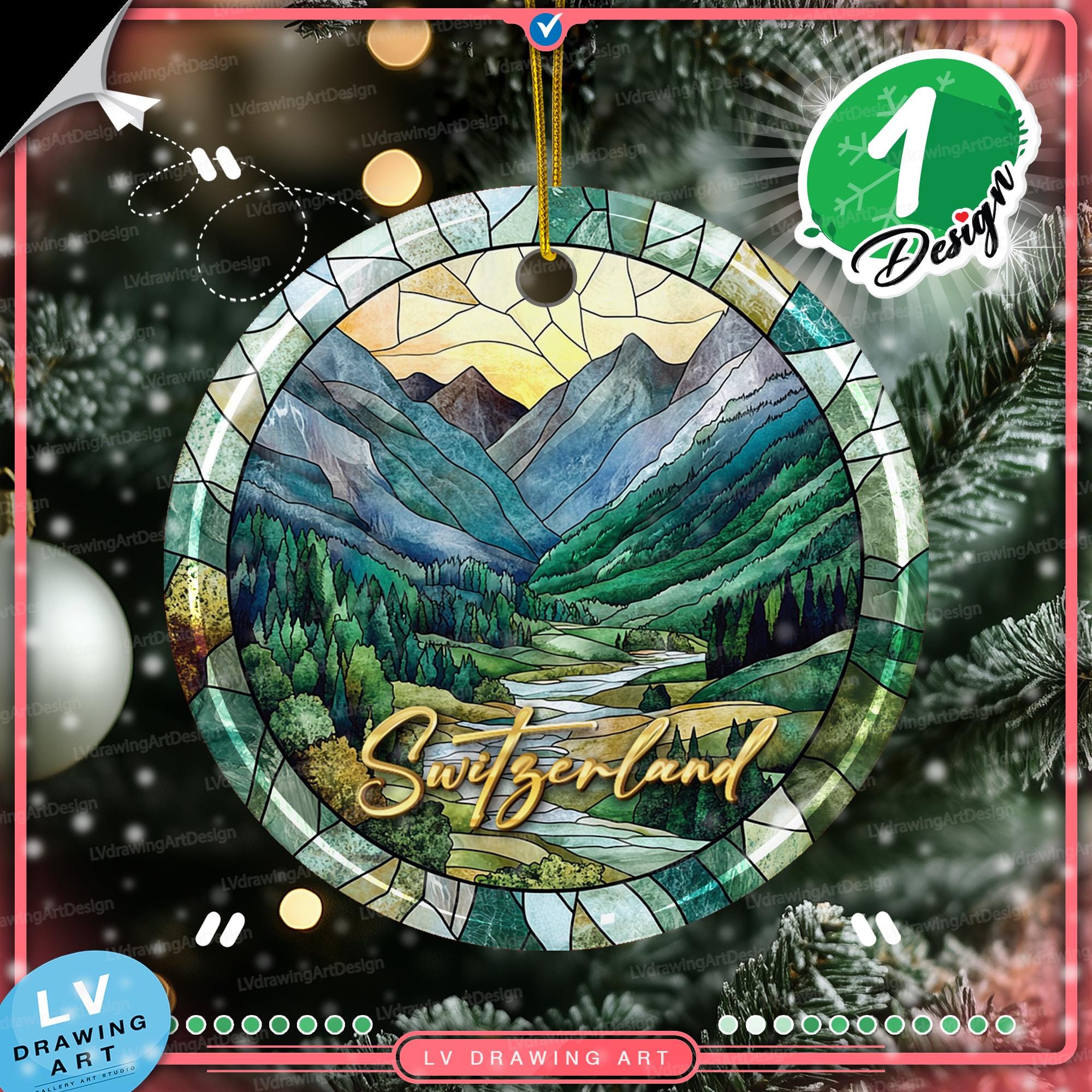 スイスのオーナメント、マッターホルン・ツェルマットのお土産、スイス