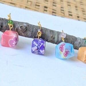 Orecchini Origami Fatti a Mano Giapponesi–Orecchini con Palloncino di Carta Giapponese | Gioielli Origami Unici | Accessori Adatti al Kimono