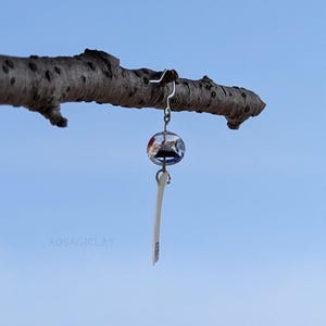 Orecchini giapponesi con nome personalizzato Monte Fuji dipinto a mano con onde e sole rosso regalo estivo leggero dal Giappone