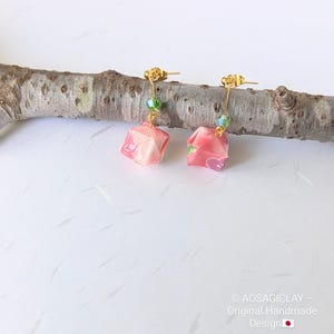 Orecchini Origami Fatti a Mano Giapponesi–Orecchini con Palloncino di Carta Giapponese | Gioielli Origami Unici | Accessori Adatti al Kimono