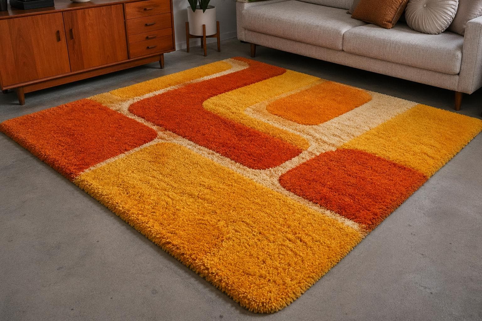 70年代風のラグ - Etsy 日本