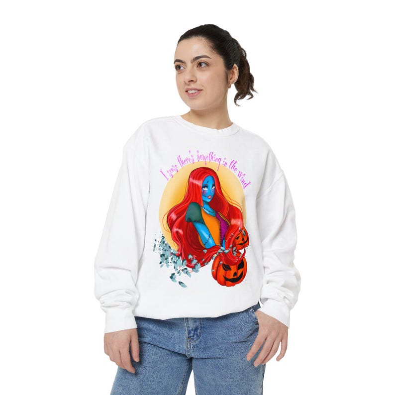 Garment-dyed sweater dames Nightmare before Christmas sally afbeelding 4