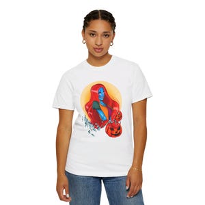 Frauen Nightmare from Christmas sally stückgefärbtes T-Shirt Bild 6