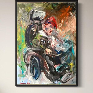 Expressive painting in acrylic