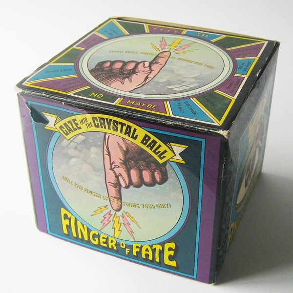 finger of fate - talking divination ouija board - orb colorforms 1971 vintage toy