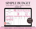 Budget Planner Google Sheets, Budget Spreadsheet, Monthly Budget, Biweekly Weekly Budgeting, Paycheck Budget Template, Expense Tracker