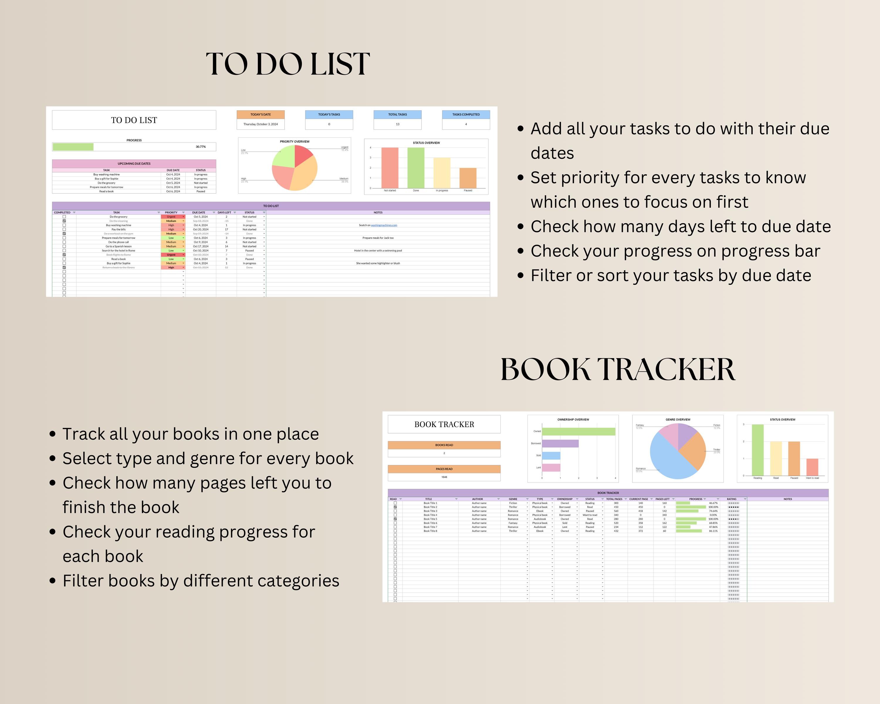 Ultimate Student Planner Spreadsheet, Assignment Tracker Google Sheets ...