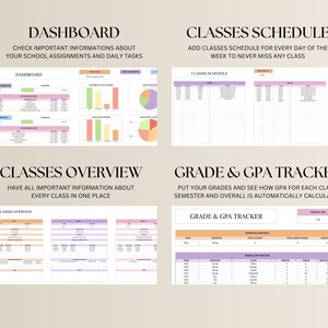 Ultimate Student Planner Spreadsheet, Assignment Tracker Google Sheets ...